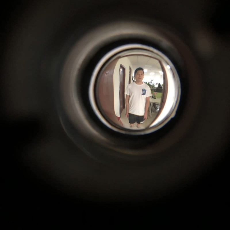 Door Viewer Peep Hole, 200-degree Door Viewer, Peephole with Heavy Duty Rotating Privacy Cover for 1-1/2" to 2-3/8" Doors (Black) Black