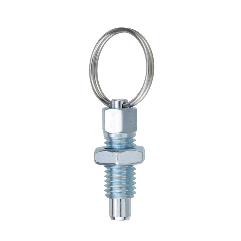 4PcsStainless Steel Spring Plunger Hand-Retractable Spring Plunger M12 Knob Plunger with Pull Ring (M12-1.75-8) M12-1.75-8 4