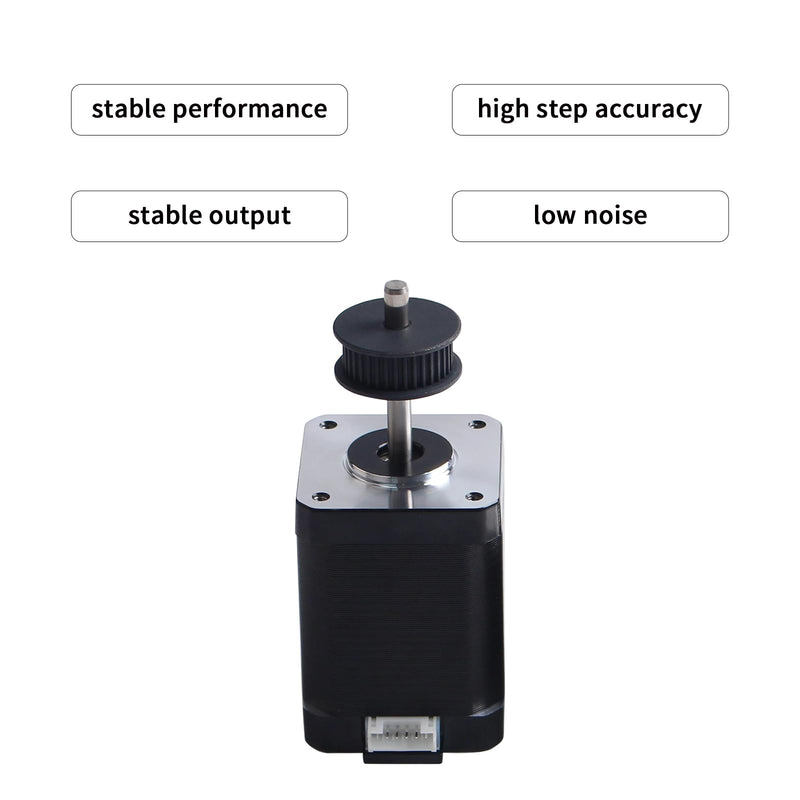 FYSETC Crealty K1 Max Motor Replacement - K1 42-60 Stepping Motor: Nema 17 Stepper 42x60mm Body 1.8 Stepper Angle 2.0A 2 Phase with Synchronous Belt Wheel Pulley for X Y Axis 3D Printer Accessories