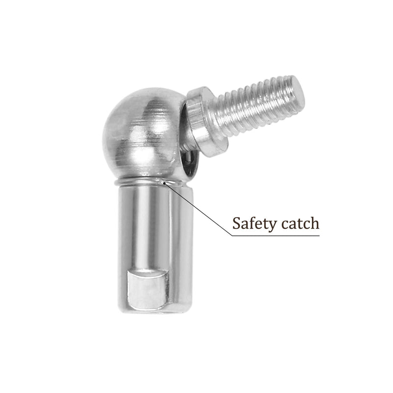 2pcs CS13 Angle Ball Joint - [M8x1.25 Left Female Thread, M8x1.25 Right Male Thread] Gas Spring Elbow Joint Fitting for Automotive, Hinged Door, Cupboard