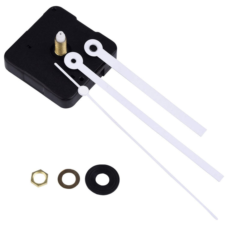 Silence Quartz Clock Movement, 11/25 Inch Maximum Dial Thickness, 4/5 Inch Total Shaft Length (White)