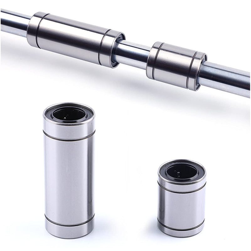 LM25UU Linear Ball Bearing, Bore Dia 25 mm, OD 40 mm, Width 59 mm, Used for Mechanical Sliding Tables, CNC Machine Tools, 3D Printers, Silver 2pcs 25x40x59mm 2