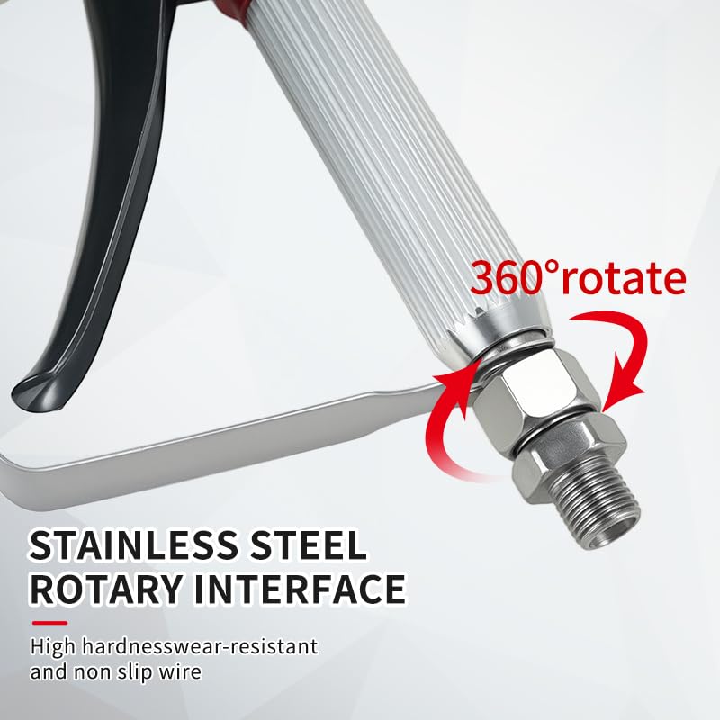 Airless Paint Spray Gun High Pressure 3600 PSI with Reversible 517 Nozzle Tip Guard Swivel Joint for Airless Paint Sprayers ZT-G31