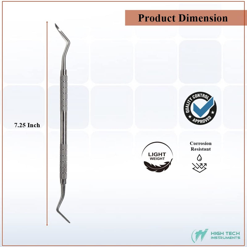 6 Dental Sickle Scalers Double Ended Probes for Professional Teeth Cleaning Calculus Plaque & Tartar Remover - Made of Stainless Steel for Oral Care with Knurled Handle, Different Double Ended Picks Silver