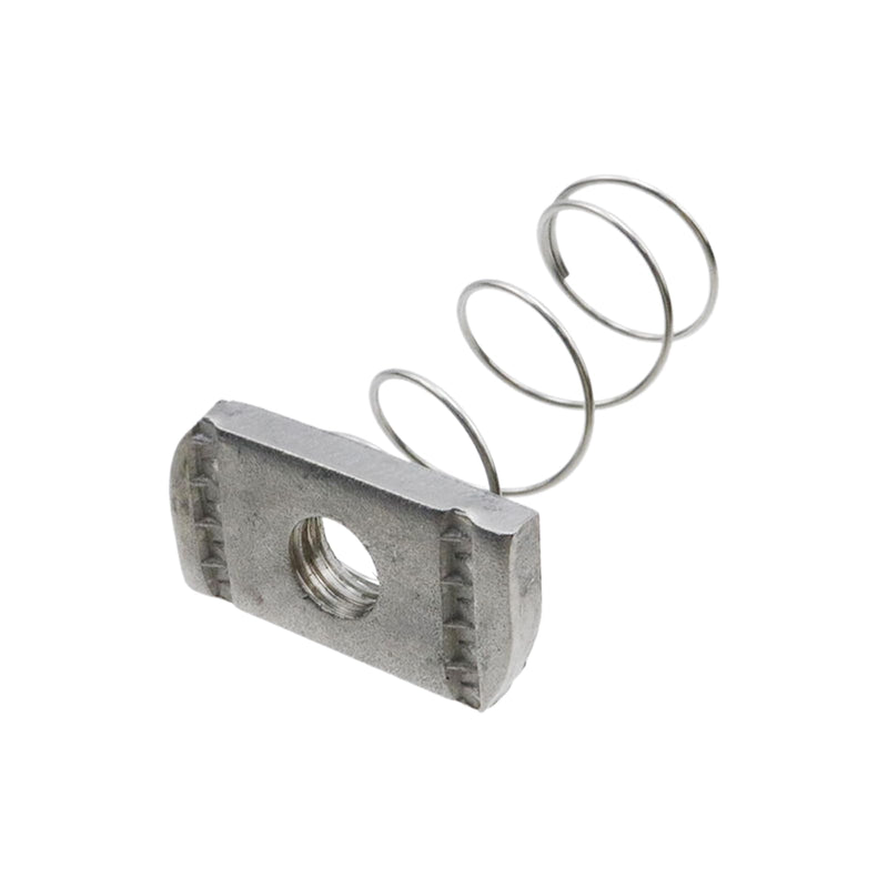 Semetall Spring Channel Nut,3/8" UNC Threads-0.24" Thickness,304 Stainless Steel Strut Spring Channel Nuts,(Pack of 20)