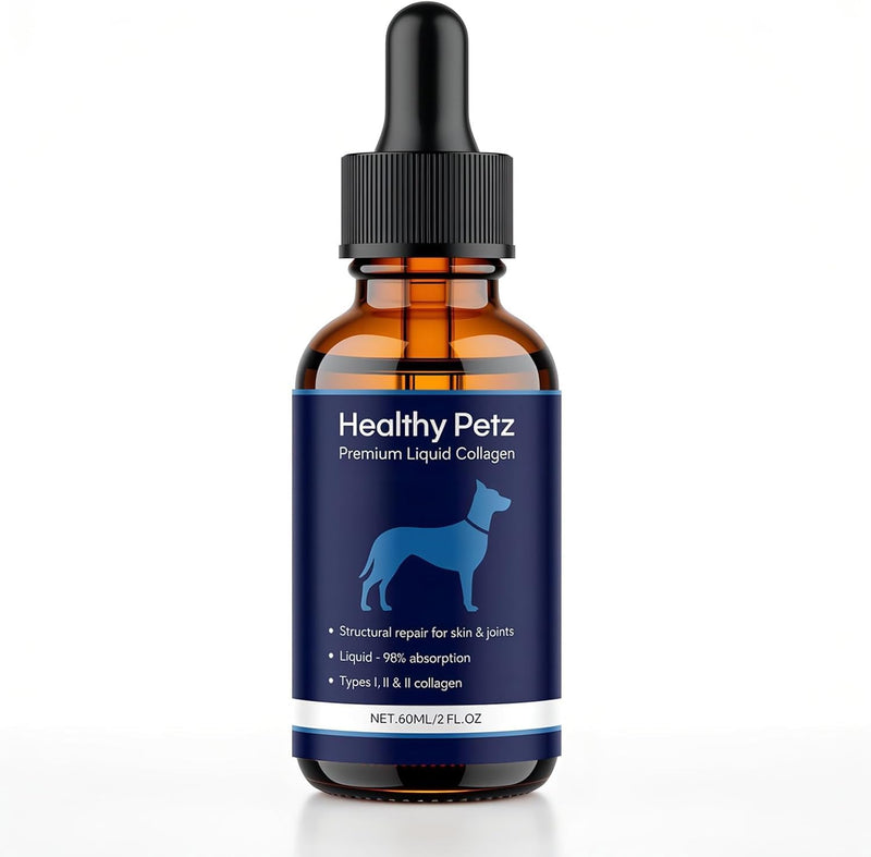 Premium Liquid Collagen, Liquid Collagen for Dogs, Pet Collagen Supplement for Joints, Skin & Coat, Digestive Health Support, 60ml / 2 fl oz