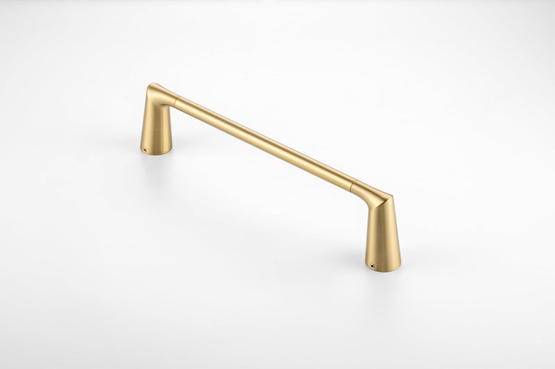 Wall-Mounted Towel Bar- Inspire Series, Heavy Duty, Rustproof Zinc Alloy and SUS201 Hand Towels Holder for Bathroom and Kitchen, Modern Towel Rack Hanger with High Weight Capacity - (Brush Gold) Brush Gold