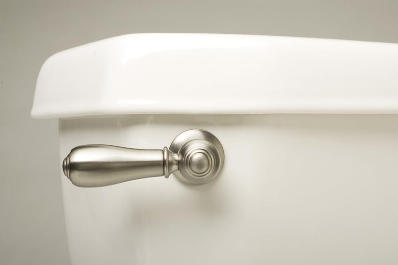Plumb Pak PP836-71BNL Universal Fit Toilet Handle Tank Flush Lever, Decorative Faucet Style for Front, Side, or Angle Mount, Brushed Nickel Faucet style handle