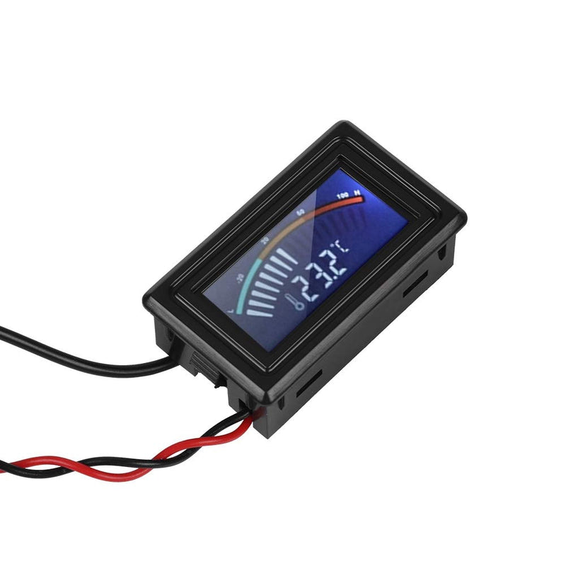 Pointer Display Thermometer with Probe, PC G1/4 Thread Water Cooling System Temperature Meter for Computer Laptop