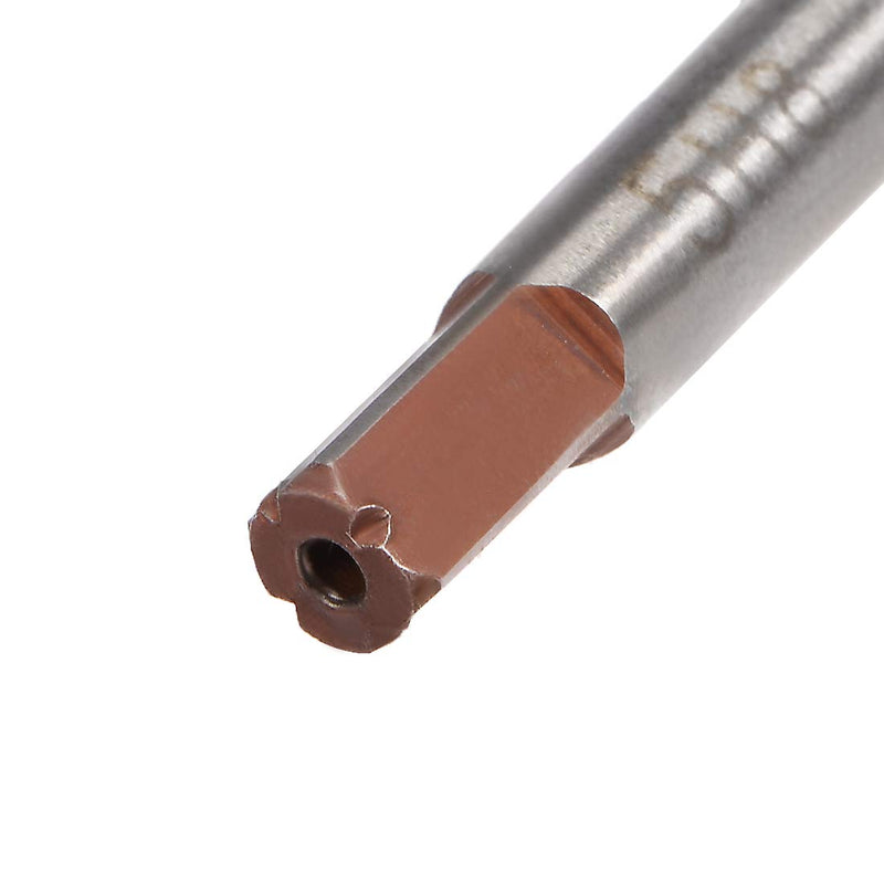 uxcell Hand Reamer 5mm Alloy Tool Steel H8 6 Straight Flutes Hand Milling Cutter Tool Metric Reaming Drill Bit for Metal