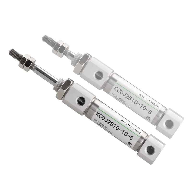 Stainless Steel Slim Air Pneumatic Cylinder, CDJ2B 10-10, M5 Port, 10mm Bore, 10mm Stroke, Double Acting Single Rod