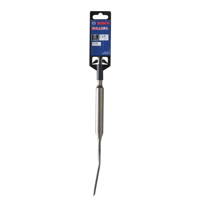 BOSCH HS1465 1-1/2 in. x 10 in. Tile Chisel SDS-Plus Bulldog Xtreme Hammer Steel Ideal for Removing Tiles, Smaller Grout Joints