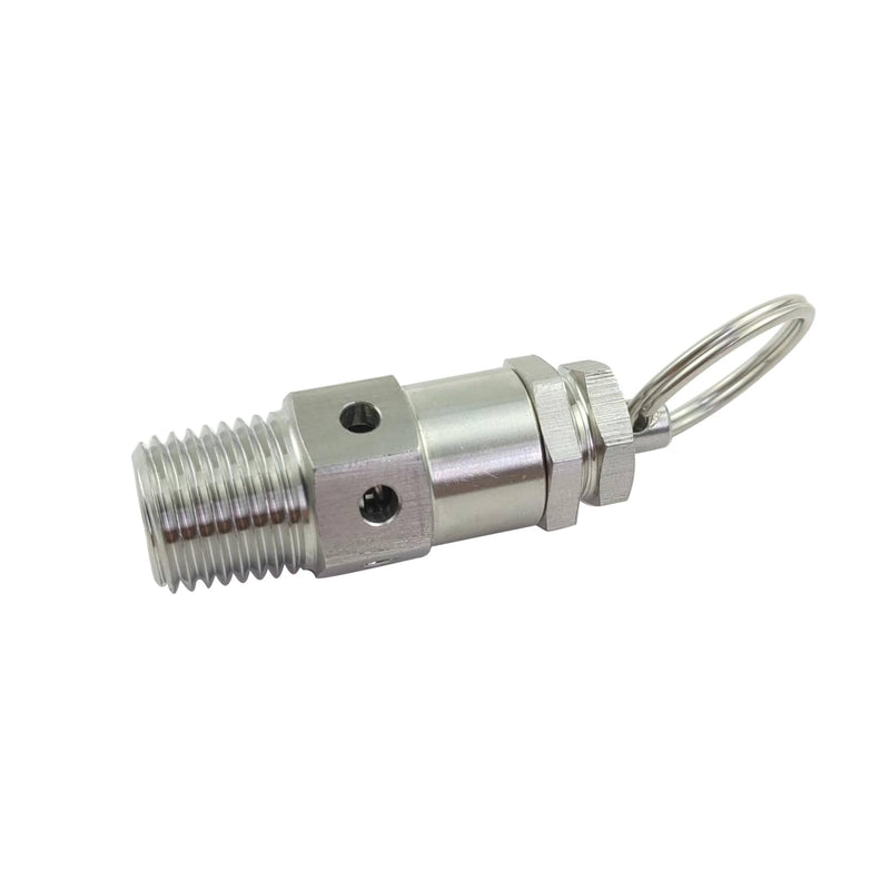 1/4" MNPT Pressure Relief Safety Valve,5psi Set Pressure,Stainless Steel SS304,Adjustable Range 0-10psi 5psi Set Pressure