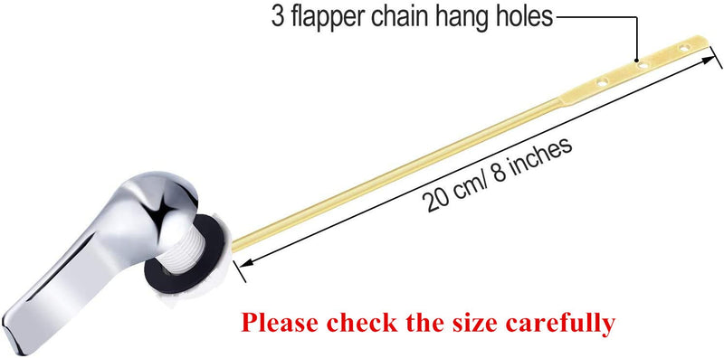 4 Pieces Toilet Tank Handle Flush Lever Replacement Universal Flush Lever Finish Handle for Most Front Mount Toilet