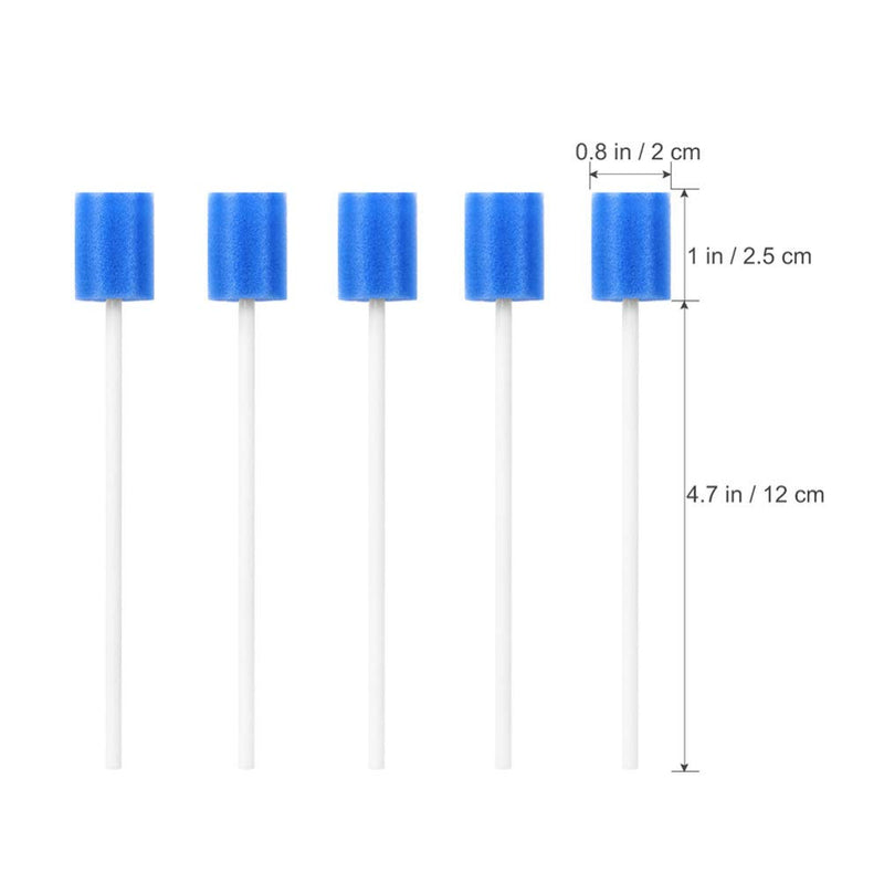 Healifty Mouth Swabs for Elderly, 30pcs Disposable Medical Sponge Stick Oral Care Cleaning Sponge, Blue 30Pcs Blue