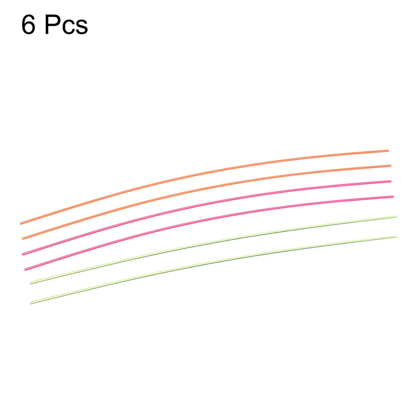 MECCANIXITY Fiber Optic Rods PMMA 0.5mmx15cm for Sight Filament Red, Green, Orange 1 Set Pack of 6