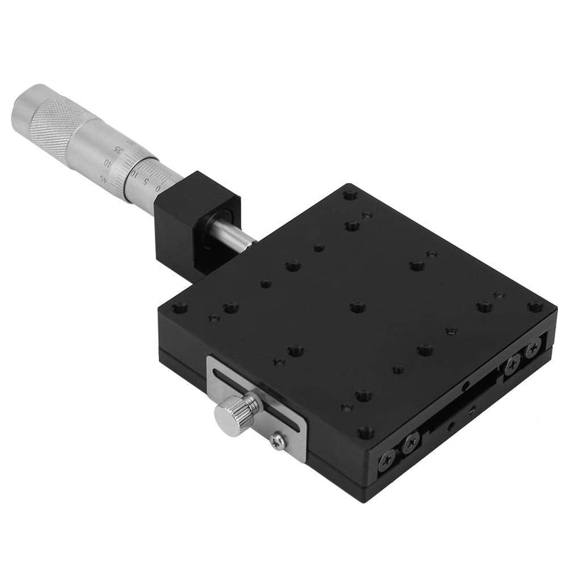 X Axis Manual Precision Linear Stage 80x80mm Micrometer Fine-Tuning Cross Roller Linear Stages Translation Displacement Platform Station Optical Sliding Table