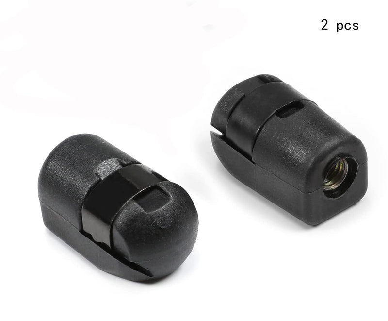 Fielect 2pcs M8 Female Thread PA66A5 Gas Spring End Fitting Black Gas Spring Connector Generator Accessories 2pcs Black