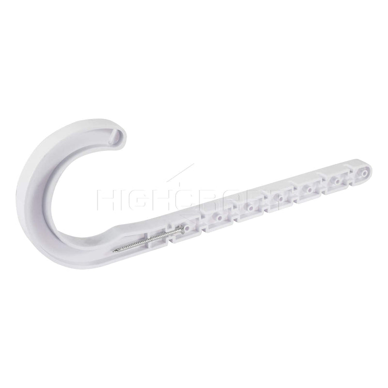 PXJHNG012-10 PEX Support J-Hook Hanger with Nails for 1/2 in. Pipe, Rope, Cable Hard Plastic (10 Pack), White 1/2 in.