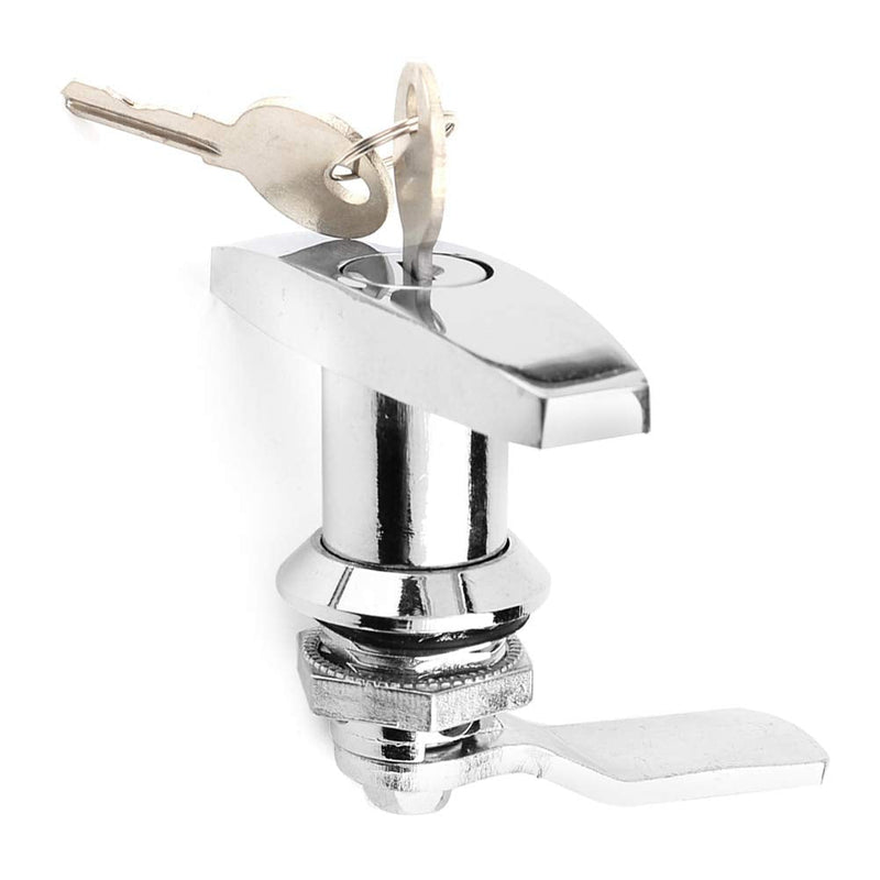 T Handle Lock, Truck Cap Locking T Handles, T Handle Canopy Replacement Lock for Trailers Caravans Etc(briht) Silver