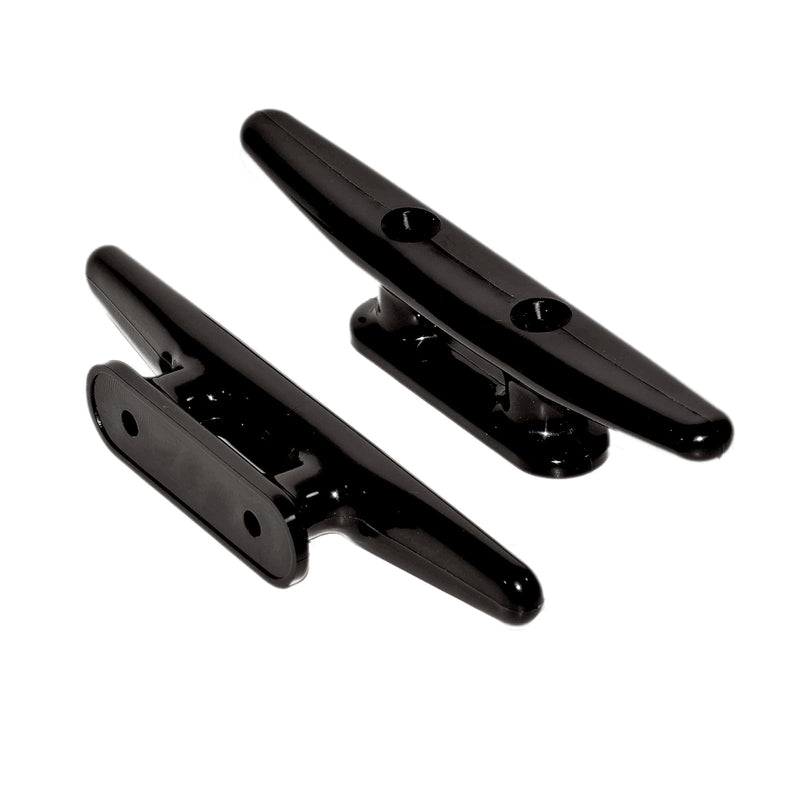 ISURE MARINE 4 Pack Boat Cleat Black Nylon Dock Cleat Kayak Cleat,4/6/8 inch with Fasteners 8 inch