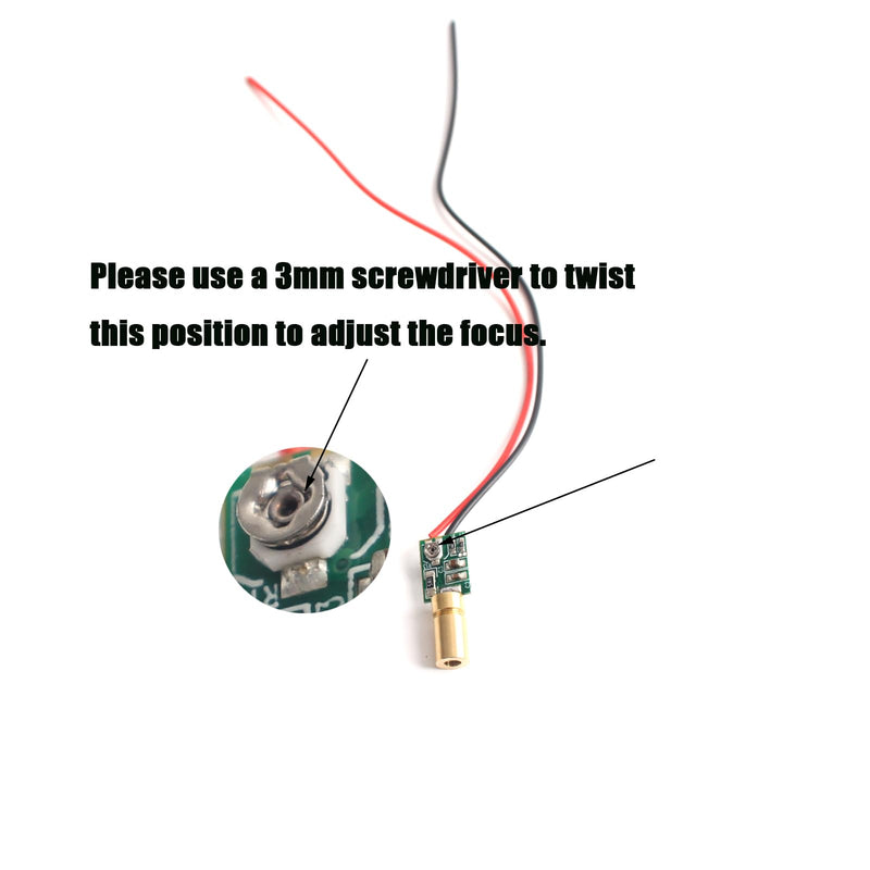 520nm green line laser module industrial laser module adjustable focus (6mm-cross-2pack) 6mm-cross-2pack