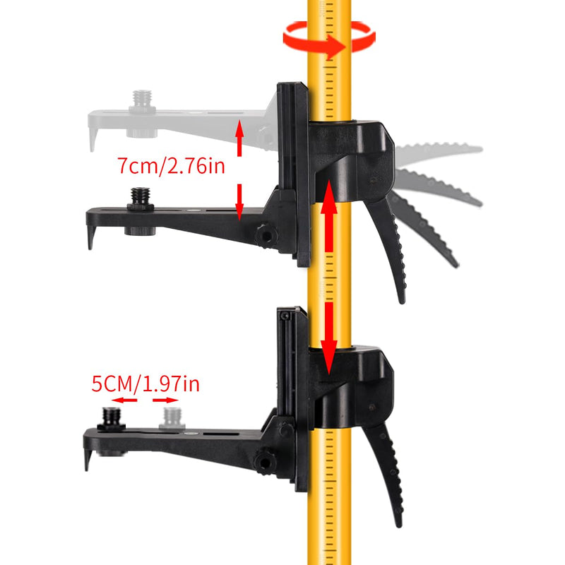 Mounting Bracket Clamps with 1/4''-20 and 5/8''-11 Threads, Adapter for Telescoping Support Poles