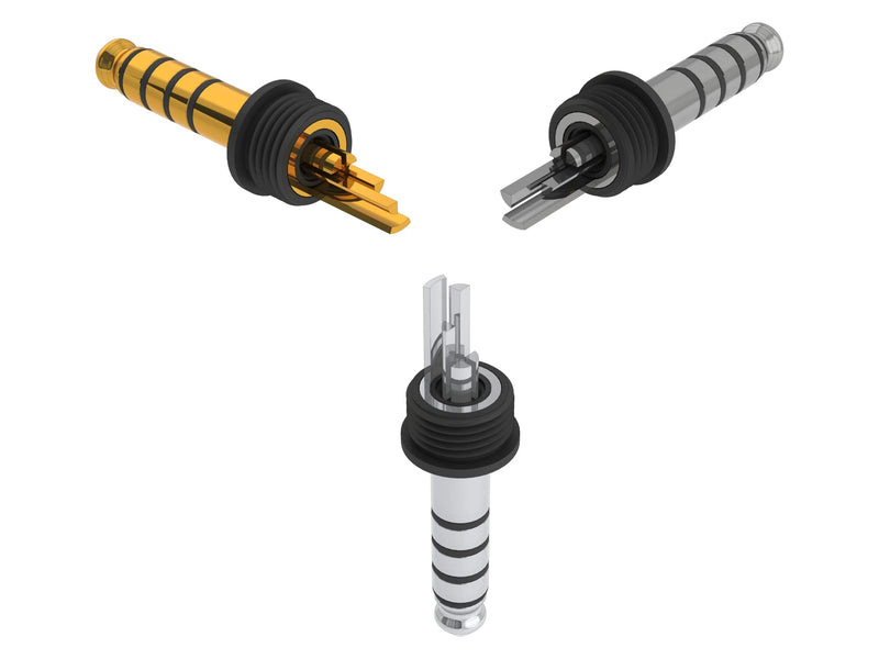 aeco TRS Plug 4.4mm 5 Pole AT4-1812R, 1pcs/1set, Rhodium Plating