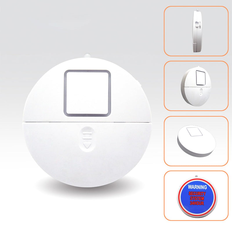 EVA LOGIK Modern Ultra-Thin Window Alarm with Loud 120dB Sound and Vibration Sensors Compatible with Virtually Any Window, Glass Break Alarm Perfect for Home, Office, Dorm Room- 8 Pack