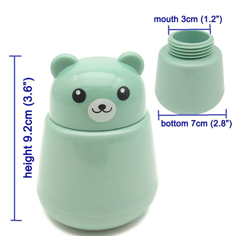 CoaGu Bear Pill Crusher for Elderly - FDA-Compliant Fine Powder, BPA-Free ABS, Easy Grip & Clean, Leakproof Portable Medicine Grinder Green