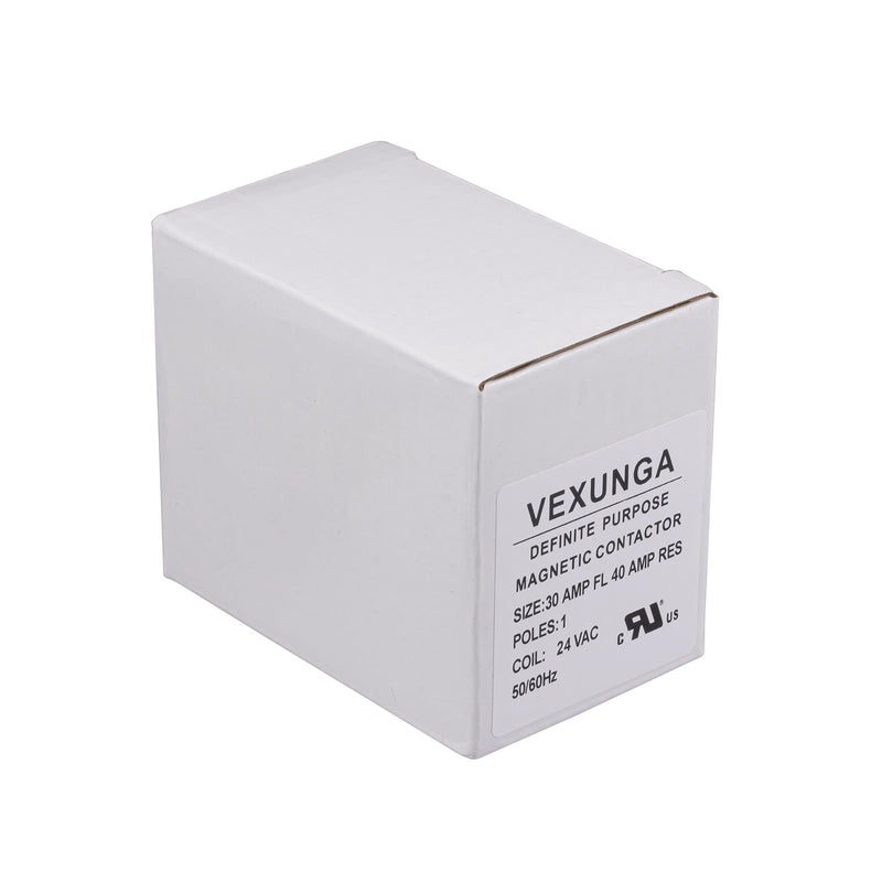 1 Pole 30 Amp 24 VAC Coil AC Contactor 1P 30A 24V 50/60Hz AC Motor Contactor Replacement for HN51KC024 Air Conditioner Compressor Condenser Unit Contactors