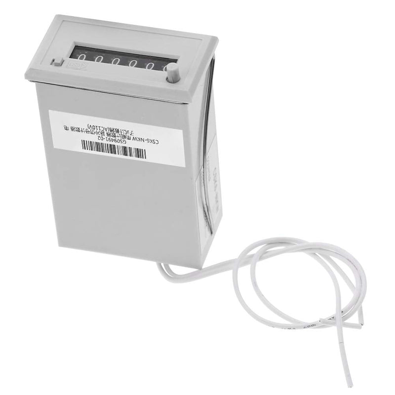 YWBL-WH Electromagnetic Counter Electronic Totalizer 6 Digit Industrial Totalizer Pulse Counter for Chemical Textile Machinery CSK6-NKW AC 110V