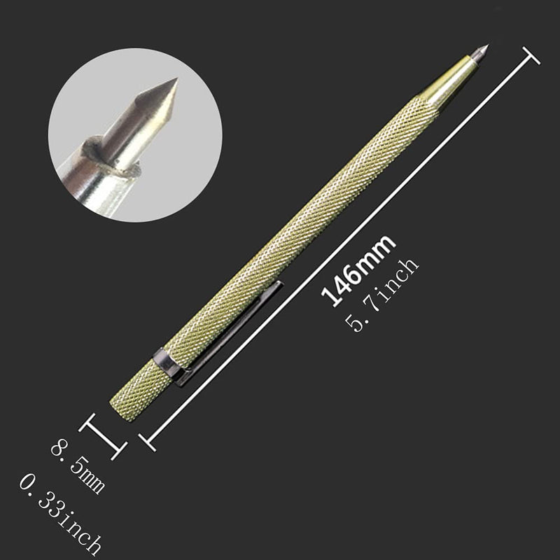 VebaCidi Scribe Tool, 2 Pieces Tungsten Carbide Tip Scriber, Engraved Pen for Tile/Glass/Wood/Ceramics/Metal/Gold/Welding - NewNest Australia