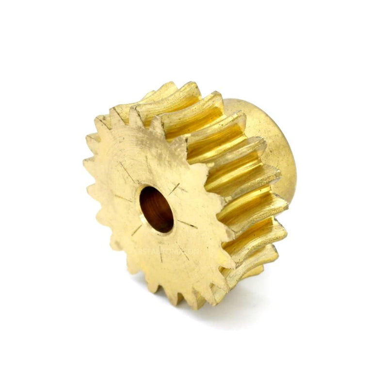 Worm Gear Set 1.5M-20T 20:1 Ratio 1.5 Mod Carbon Steel Rod Shaft 20Teeth Brass Gear Wheel Reduce Transmission Part (Gear-15mm, Rod-15mm Bore) Gear-15mm