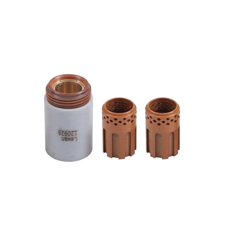 Lewan 2Pcs 120925 Swirl Ring & 1Pc 120928 Retaining Cap fit PMX 1000 1250 1650 RT60 RT80 80A Plasma Cutting Consumable 120925-120928