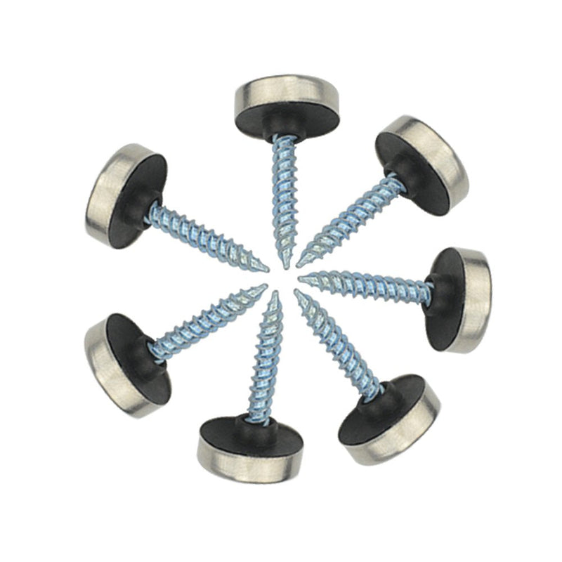 20PCS Stainless Steel Decorative Screws 13MM Screw Caps Mirror Screws with Caps Decorative Screw Covers (Silver)