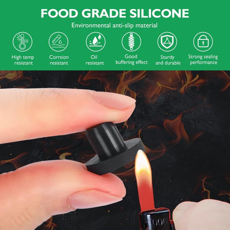 Silicone Plugs 1/2 in T-Shaped Soft Flexible Rubber Stopper Waterproof Seal Button Plug for 12.5-13.5 mm/0.49-0.53 in Hole, Black, 32 Pcs 12.5-13.5mm(0.49-0.53")