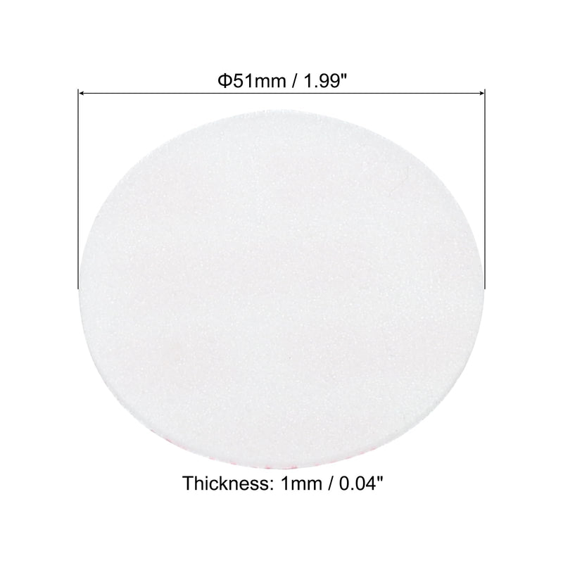 PATIKIL 51mm/1.99inch Foam Lid Liner, 100Pcs PS Foam Resistant Tamper Pressure Sensitive Seal for Bottle Cap Liners Seals, White Red