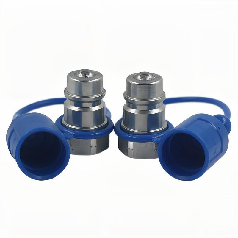 2-PCS 1/2" Ag Ball Valve Hydraulic Quick Connect Male Coupler Nipple Tractor Coupling 1/2" NPT NS12 NPT M/F 2PCS-1/2 NPT Male( Ball)