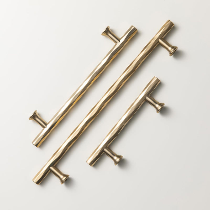 Goo-Ki Rhombus Cabinet Handles Champagne Bronze Drawer Pulls 3" c-c Zinc Alloy Kitchen Cabinet Hardware - 6 Pack Champagne Gold Bar Cabinet Pulls 3"(76mm) Center to Center