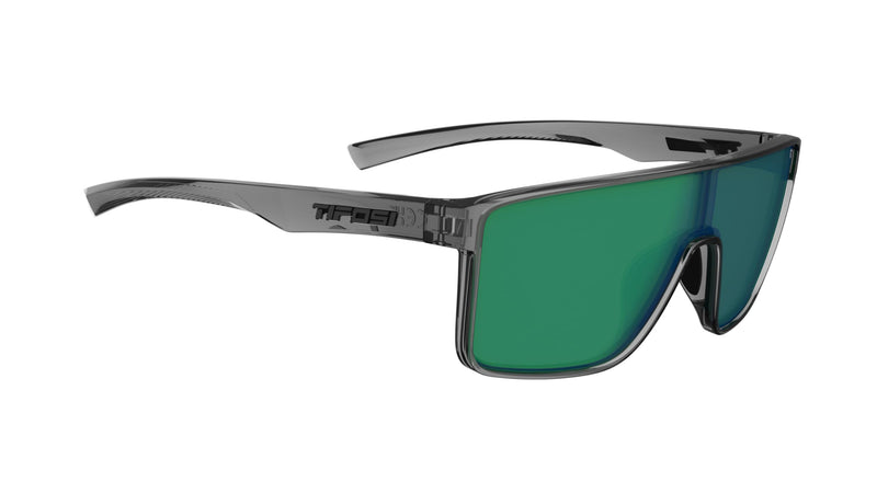Tifosi Sanctum Sunglasses, Ideal For Cycling, Golf, Hiking, Running, Tennis & Pickleball, Lifestyle Crystal Smoke (Smoke Green Mirror)