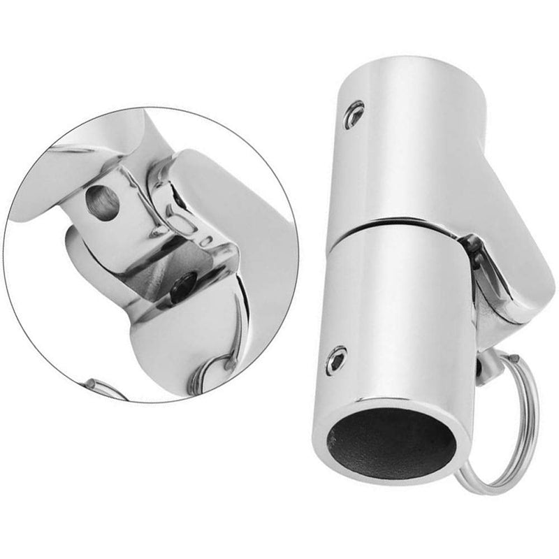 316 Marine Stainless Steel 1" Boat Rail Fittings - Folding Swivel Tube Pipe Connector Joint - Pole Railing Mast Canopy