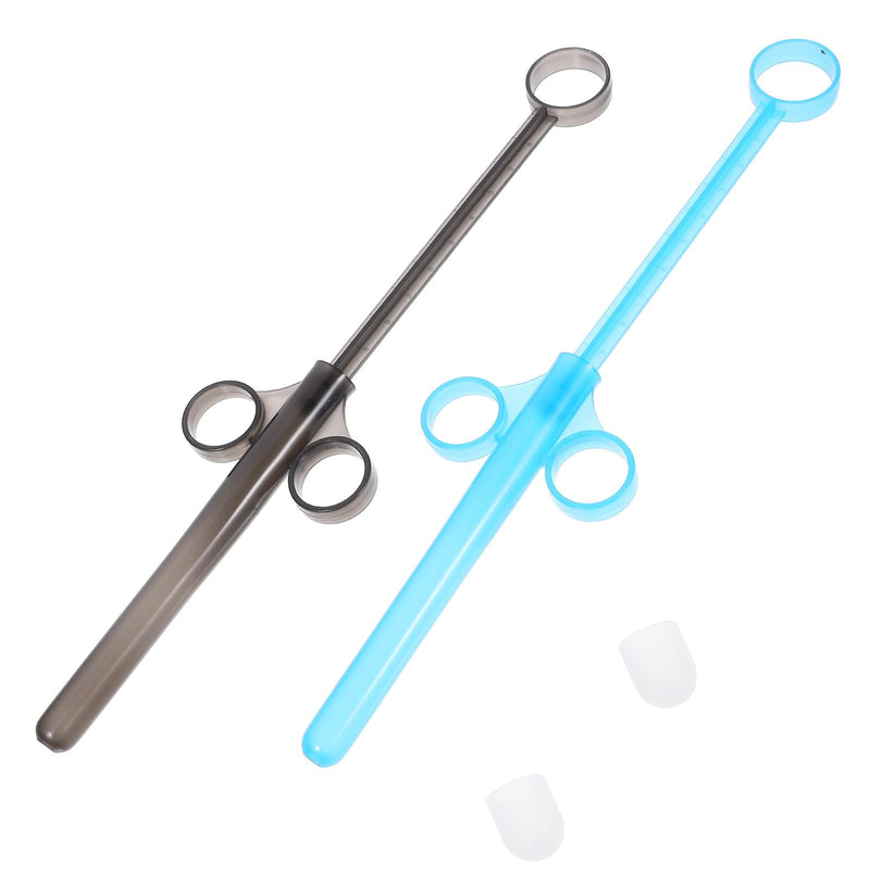 Healifty Lube Applicator Syringe 2Pcs Personal Lubricant Applicator with Smooth Rounded Cap Lube Applicator Syringe with Precise Scales Applied for Women, Men & Couples