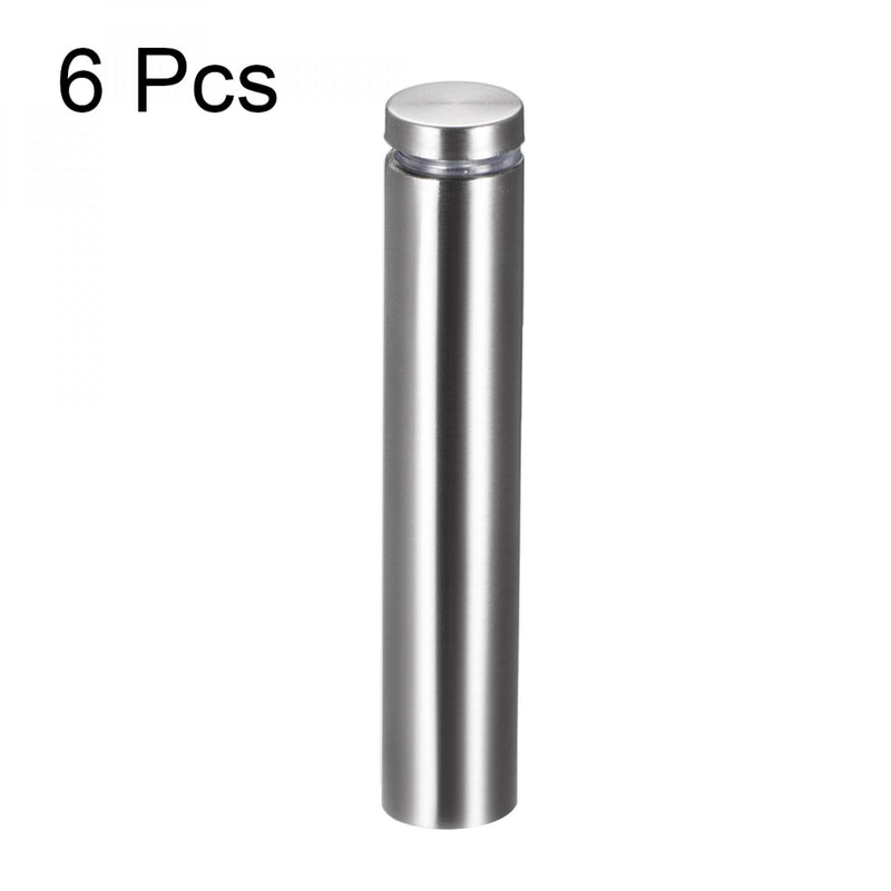 uxcell 3/4 Dia x 4"(19x102mm) Standoff Screws Wall Mount Sign Holders Acrylic Glass Nails 6pcs 19x102mm