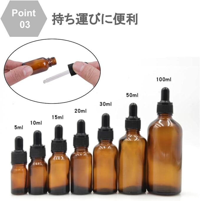 Chocople Light Filtering Jar with Dropper Essential Oil Aroma Oil Refill Storage Glass Brown with Funnel Set of 20 (30ml) - NewNest Australia