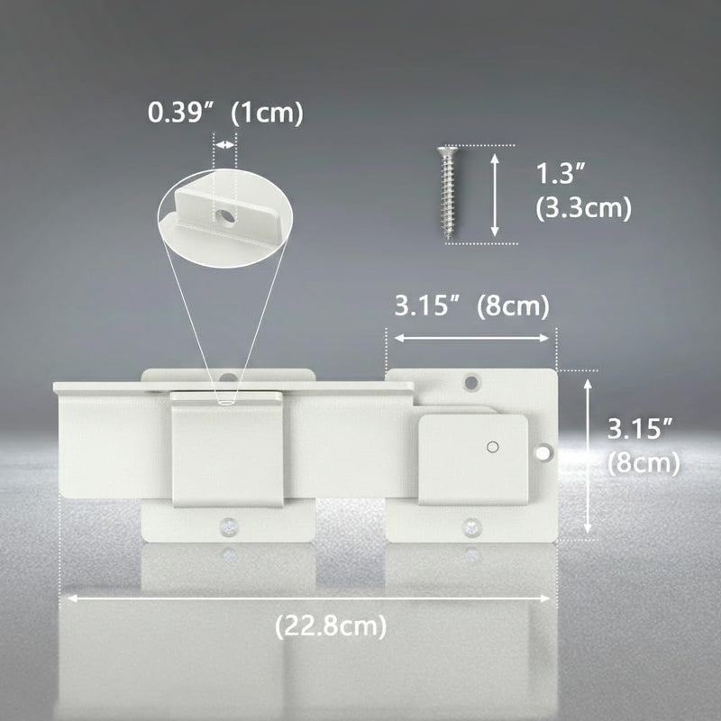 9 inch Flip Gate Latch Lock with Padlock Hole, 4mm Aluminum Anti-Rust Alloy Door Latch for Outdoor Wooden Fence, Sliding and Swing Open Door,Wooden Fence, Barn Door, Shed,Yard,Screws,White (9”) 9”