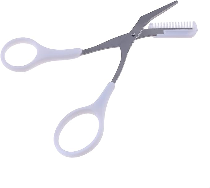 ARYRA Mayu Scissors, Eyebrow Scissors, With Comb, For Eyebrow Cleaning, Compact, Eyebrow Scissors, Eyebrow Scissors, Eyebrow Scissors, Eyebrow Scissors, With Comb, Eyebrow Scissors, White - NewNest Australia