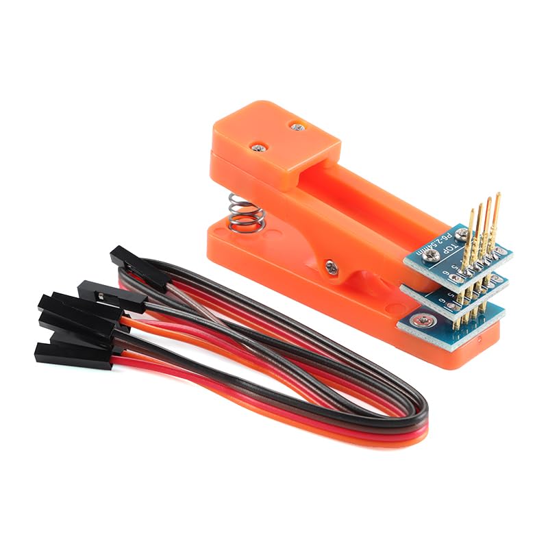 2Pcs 4Pin 2.54mm Single Row Test Clip Board Module Program Burning Clip Board 4 Pins PCB Burning Fixture Programmer Burning Clip Dupont Wire