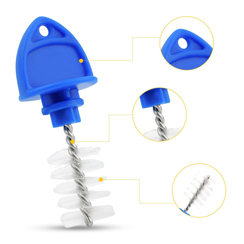 20 Pack Beer Tap Plug Brush for Faucet Draft Beer Tap Plugs Brush Beer Tap Cleaning Brush Beer Faucet Brush Cap Cover Kit Keg Tap Beer Tap Plugs with Brushes Faucet Soother Sanitary Covers (Blue)
