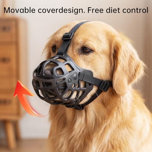 Fish Oil Omega 3 & Silicone Basket Dog Muzzle Bundle for Dogs & Cats: Skin Coat Joint Health & Anti-Biting Training Protection Set (16OZ Oil + L Black Muzzle)